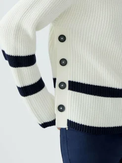 Oui Pullover & Strickjacken*Damen Pullover weiß blau gestreift