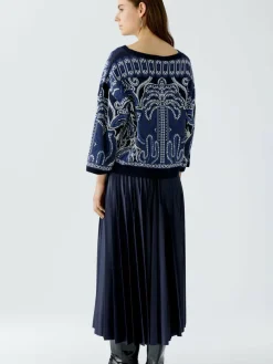 Oui Pullover & Strickjacken*Damen Pullover blau uni