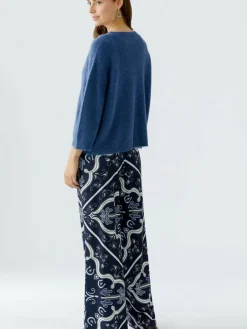 Oui Pullover & Strickjacken*Damen Pullover blau uni