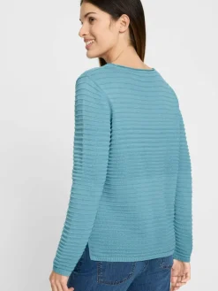 Olsen Pullover & Strickjacken*Damen Pullover blau uni