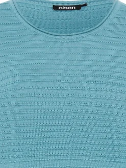 Olsen Pullover & Strickjacken*Damen Pullover blau uni