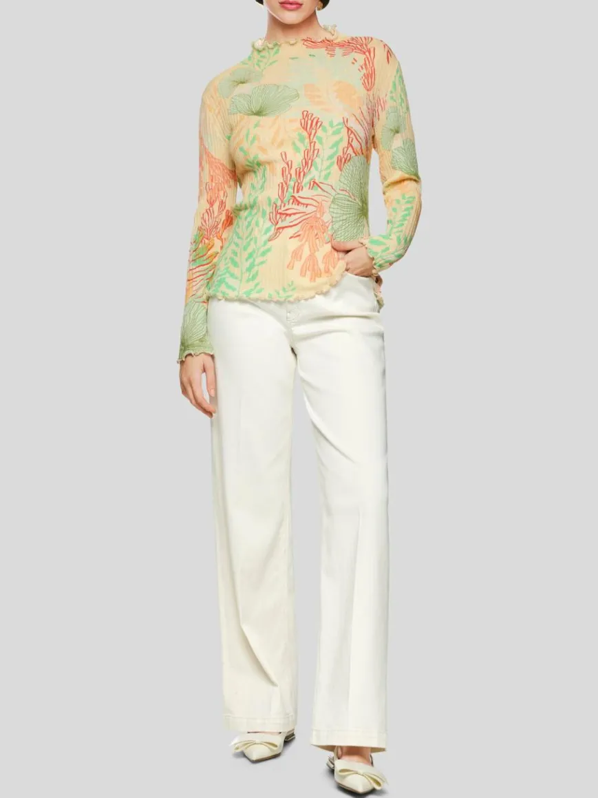 Marc Cain Pullover & Strickjacken*Damen Pullover ecru gemustert