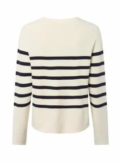 Franco Callegari Pullover & Strickjacken*Damen Pullover ecru marine gestreift