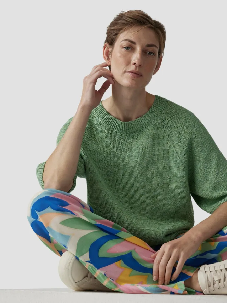 LCMT Pullover & Strickjacken*Damen Pullover grün uni