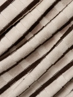 Marie Lund Pullover & Strickjacken*Damen Pullover kitt braun gestreift