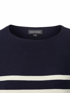 Franco Callegari Pullover & Strickjacken*Damen Pullover marine ecru gestreift