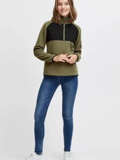 OXMO Sweatshirts & Sweatjacken*Damen Pullover - OXMalita oliv uni