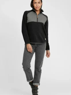 OXMO Sweatshirts & Sweatjacken*Damen Pullover - OXMalita schwarz uni