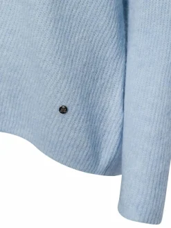 MOS MOSH Pullover & Strickjacken*Damen Pullover mit Alpaka-Anteil - MMThora hellblau uni