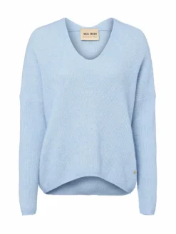 MOS MOSH Pullover & Strickjacken*Damen Pullover mit Alpaka-Anteil - MMThora petrol uni
