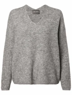 MOS MOSH Pullover & Strickjacken*Damen Pullover mit Alpaka-Anteil - MMThora anthrazit uni
