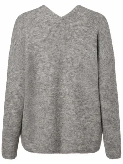 MOS MOSH Pullover & Strickjacken*Damen Pullover mit Alpaka-Anteil - MMThora anthrazit uni