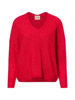 MOS MOSH Pullover & Strickjacken*Damen Pullover mit Alpaka-Anteil - MMThora rot uni