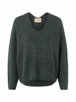 MOS MOSH Pullover & Strickjacken*Damen Pullover mit Alpaka-Anteil - MMThora petrol uni
