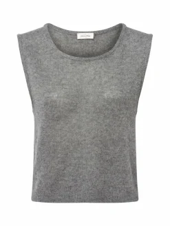 american vintage Pullover & Strickjacken*Damen Pullunder mit Cashmere-Anteil - Dumy grau meliert