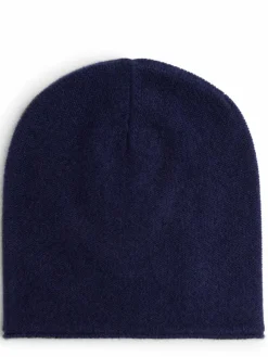 Marie Lund Mützen & Hüte*Damen Pure Cashmere Mütze marine uni