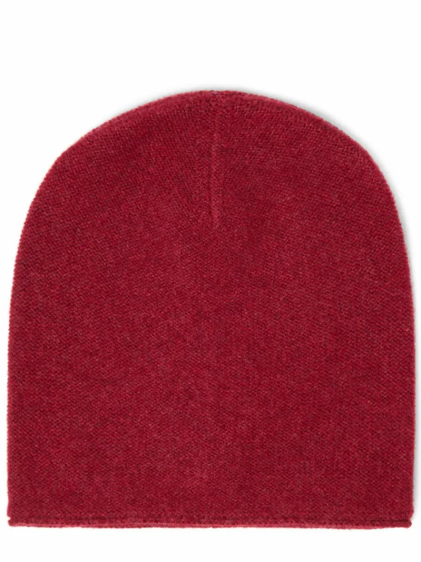 Marie Lund Mützen & Hüte*Damen Pure Cashmere Mütze bordeaux uni