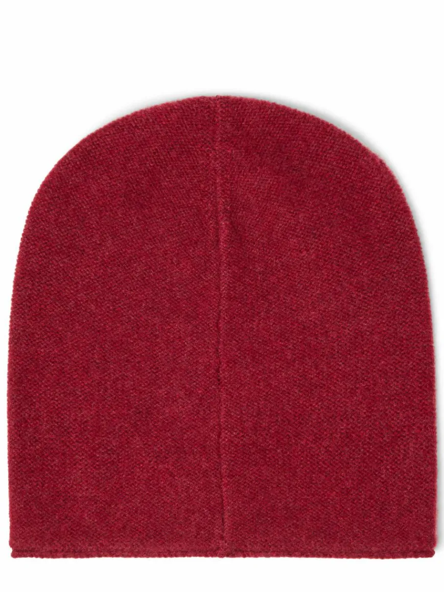 Marie Lund Mützen & Hüte*Damen Pure Cashmere Mütze bordeaux uni