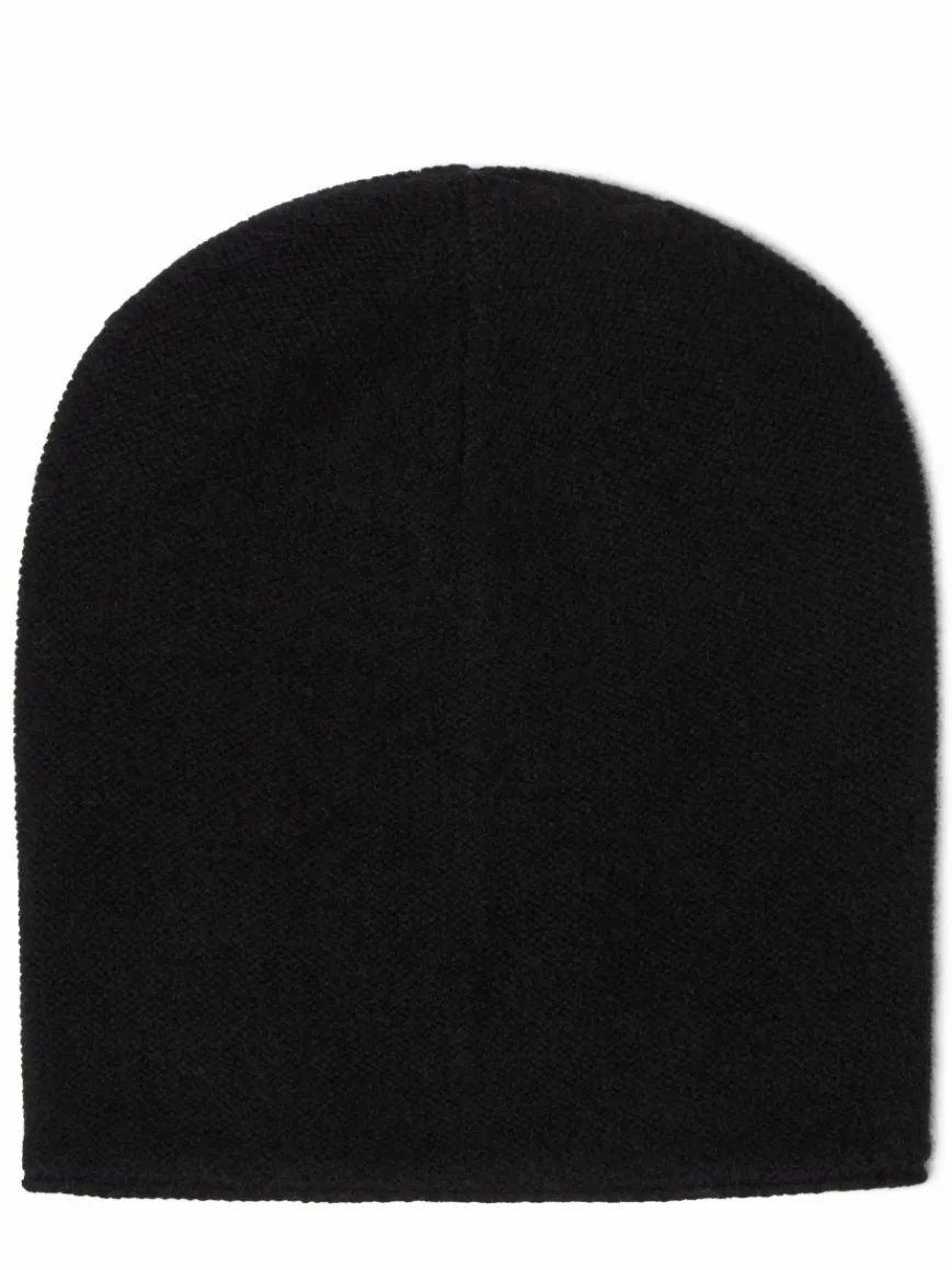 Marie Lund Mützen & Hüte*Damen Pure Cashmere Mütze schwarz uni