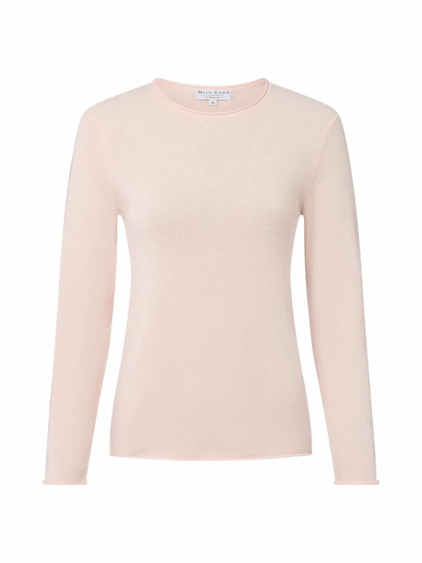 Marie Lund Pullover & Strickjacken*Damen Pure Cashmere Pullover rosa uni