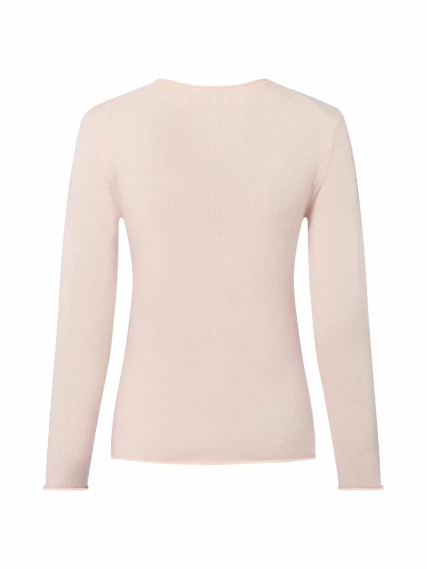 Marie Lund Pullover & Strickjacken*Damen Pure Cashmere Pullover rosa uni