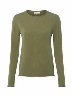 Marie Lund Pullover & Strickjacken*Damen Pure Cashmere Pullover erbse uni