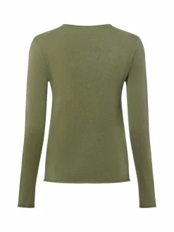 Marie Lund Pullover & Strickjacken*Damen Pure Cashmere Pullover erbse uni