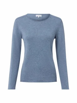 Marie Lund Pullover & Strickjacken*Damen Pure Cashmere Pullover blau meliert