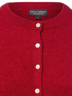 Franco Callegari Pullover & Strickjacken*Damen Pure Cashmere Strickjacke rot meliert