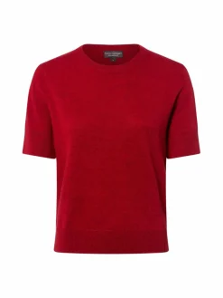 Franco Callegari Pullover & Strickjacken|Shirts & Tops*Damen Pure Cashmere Strickshirt rot meliert