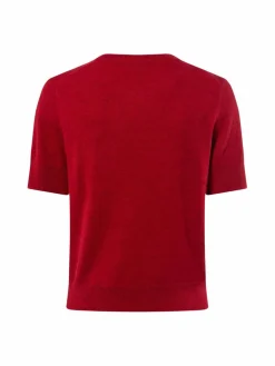 Franco Callegari Pullover & Strickjacken|Shirts & Tops*Damen Pure Cashmere Strickshirt rot meliert