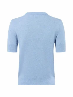 Franco Callegari Pullover & Strickjacken|Shirts & Tops*Damen Pure Cashmere Strickshirt hellblau meliert