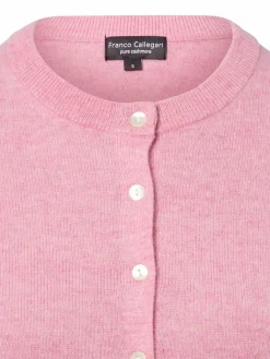 Franco Callegari Pullover & Strickjacken*Damen Pure Cashmere Strickjacke rosa meliert