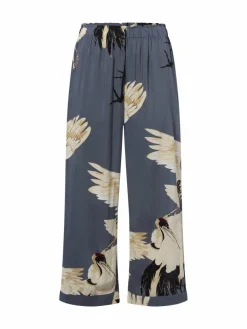 Marie Lund Hosen*Damen Pyjamahose blau gemustert