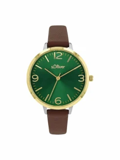 s.Oliver Uhren*Damen Quarzuhr braun uni