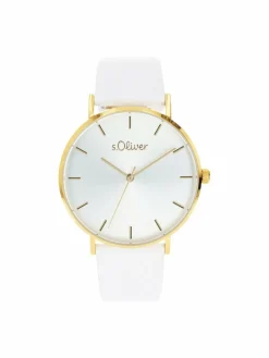 s.Oliver Uhren*Damen Quarzuhr weiß uni