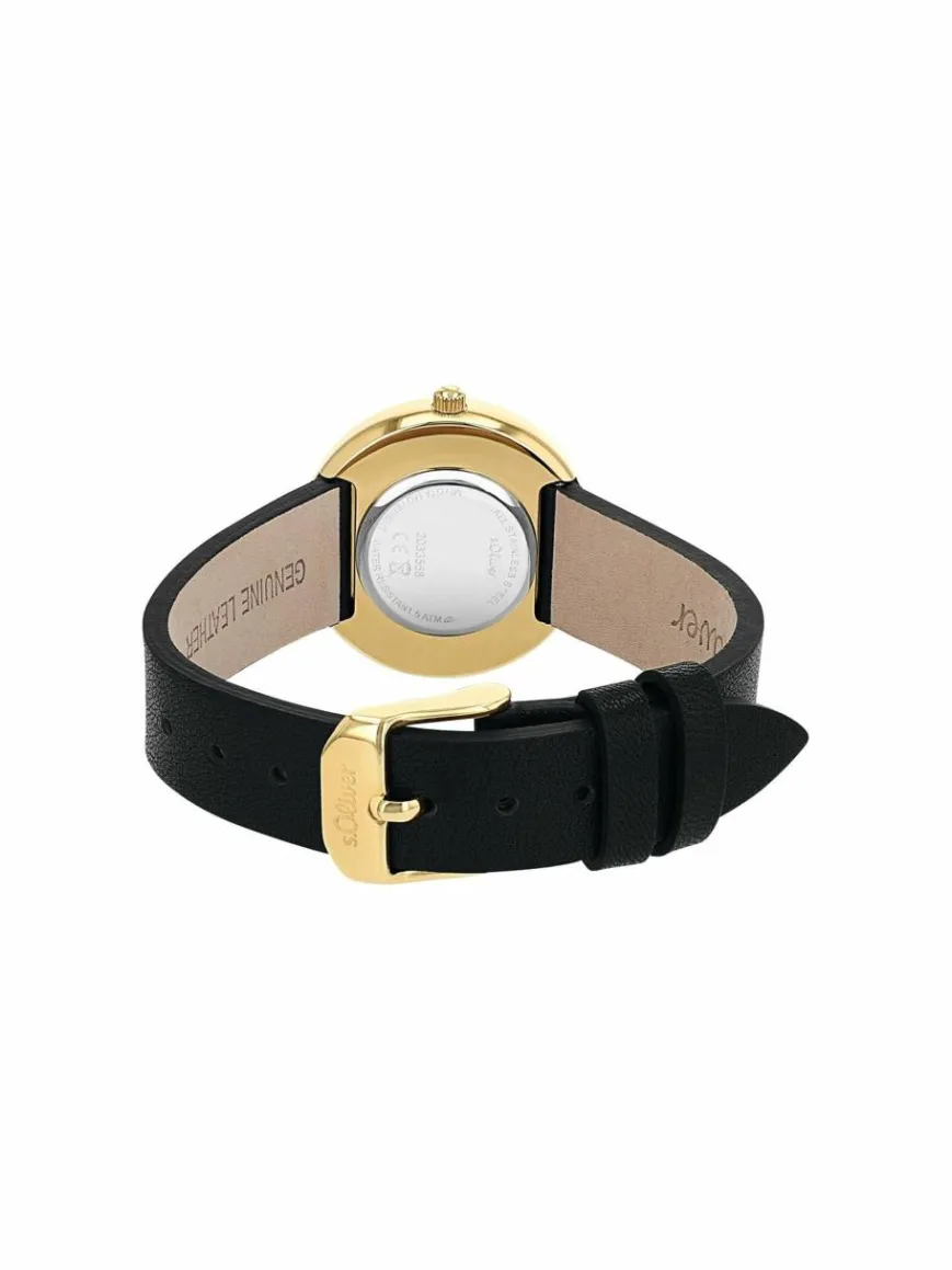 s.Oliver Uhren*Damen Quarzuhr schwarz uni