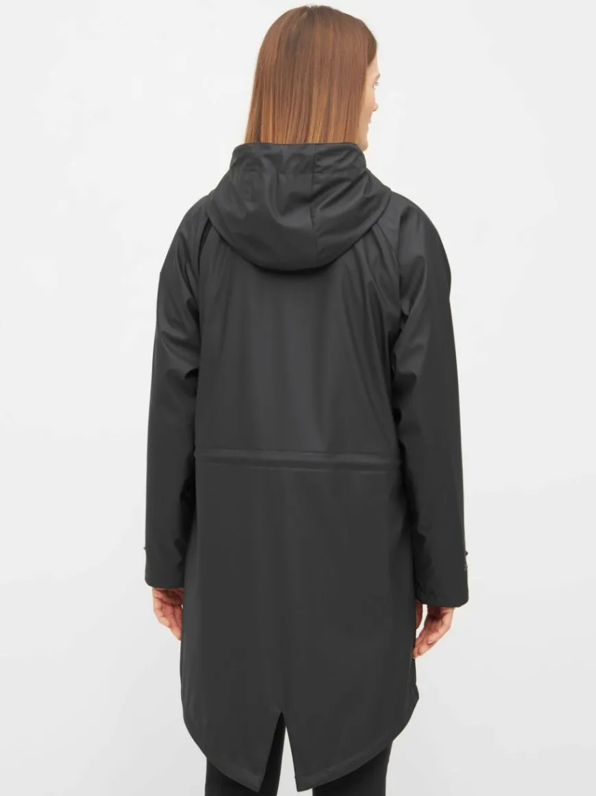 Derbe Jacken & Westen*Damen Regenjacke schwarz uni