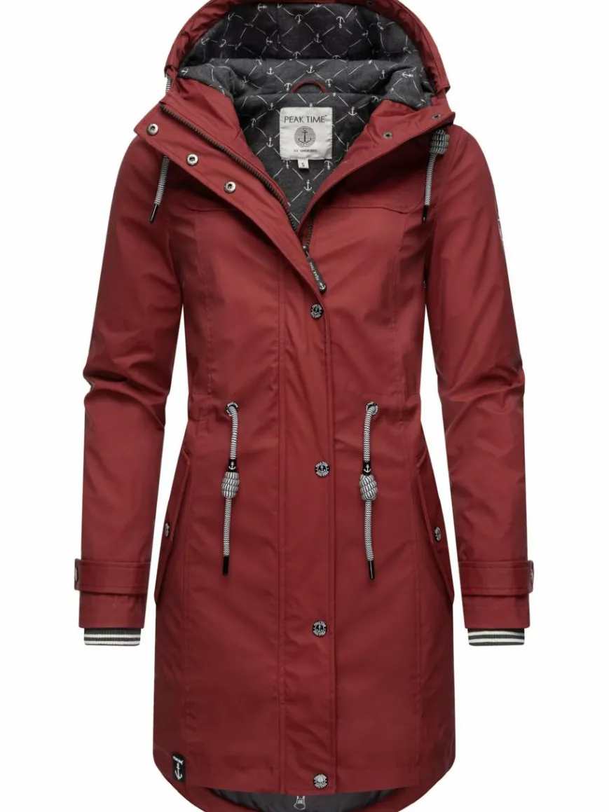 Peak Time Jacken & Westen*Damen Regenjacke - L60042 rot uni