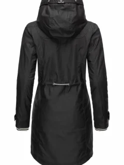 Peak Time Jacken & Westen*Damen Regenjacke - L60042 schwarz uni