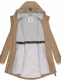 Peak Time Jacken & Westen*Damen Regenjacke - L60042 beige uni