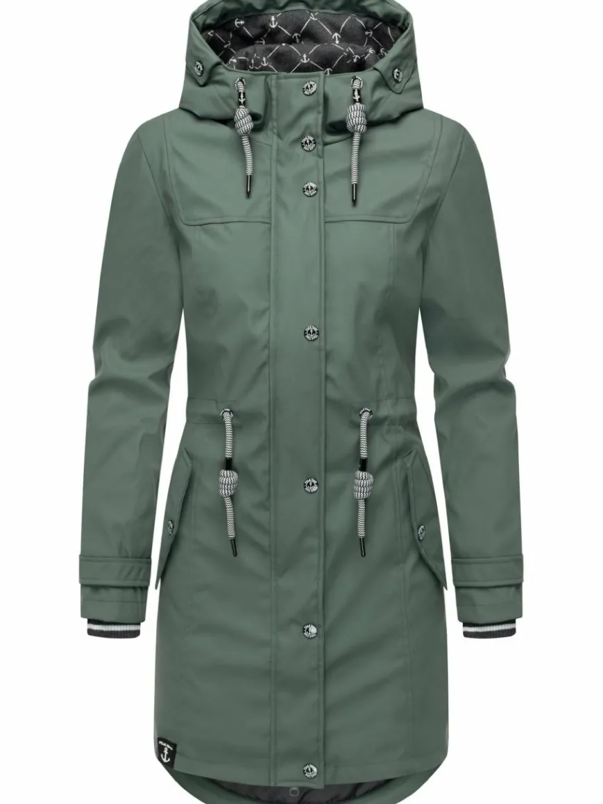 Peak Time Jacken & Westen*Damen Regenjacke - L60042 grün uni