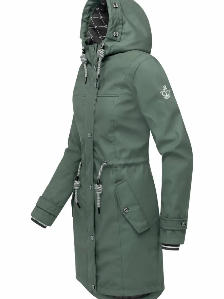 Peak Time Jacken & Westen*Damen Regenjacke - L60042 grün uni