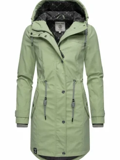 Peak Time Jacken & Westen*Damen Regenjacke - L60042 grün uni