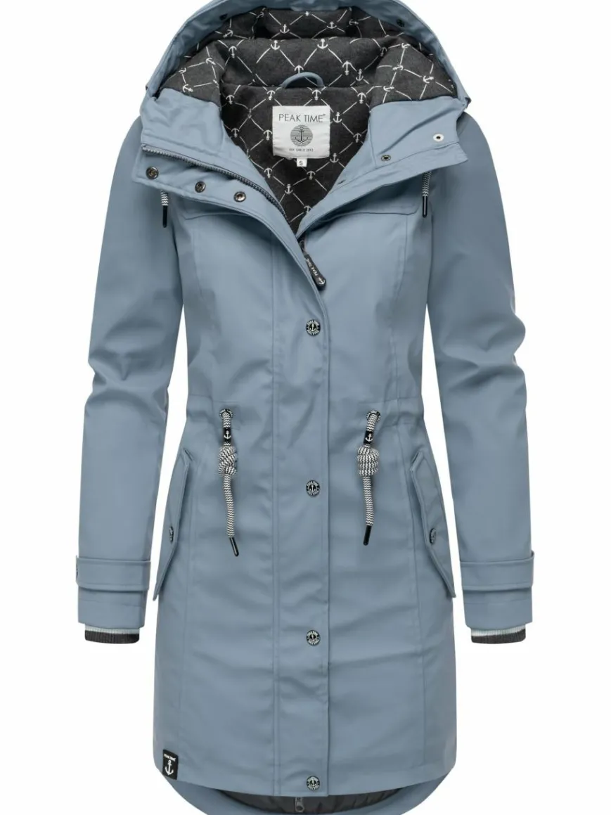 Peak Time Jacken & Westen*Damen Regenjacke - L60042 hellblau uni