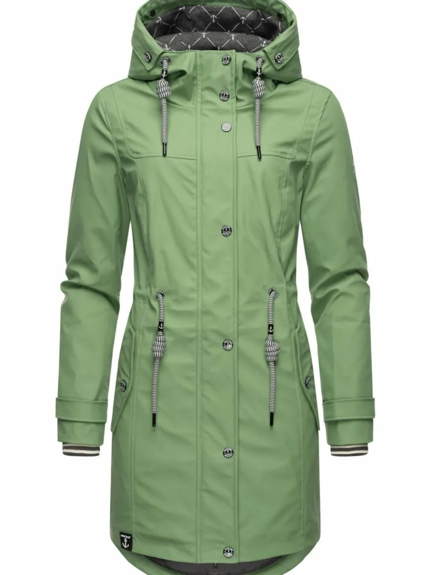 Peak Time Jacken & Westen*Damen Regenjacke - L60042 grün uni