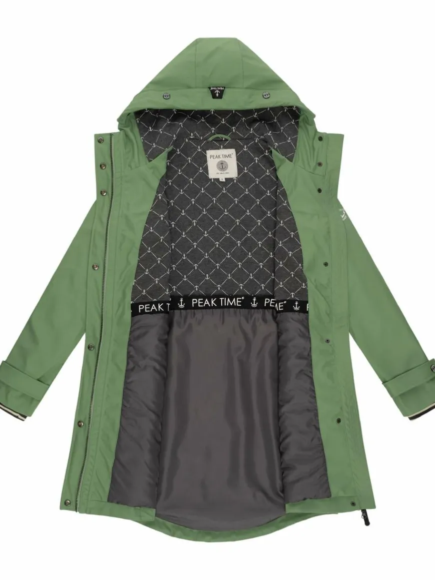 Peak Time Jacken & Westen*Damen Regenjacke - L60042 grün uni