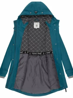 Peak Time Jacken & Westen*Damen Regenjacke - L60042 petrol uni