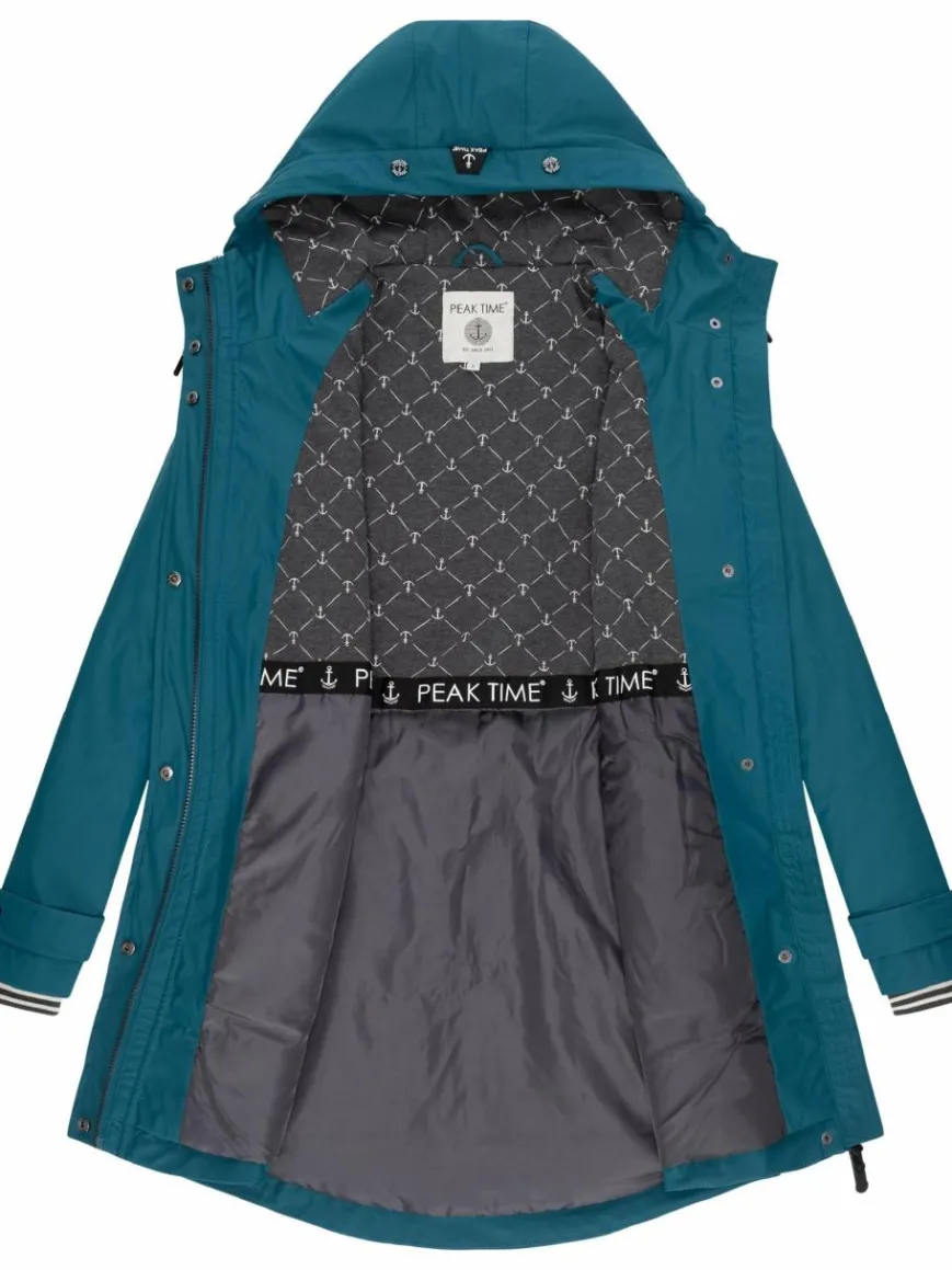 Peak Time Jacken & Westen*Damen Regenjacke - L60042 petrol uni