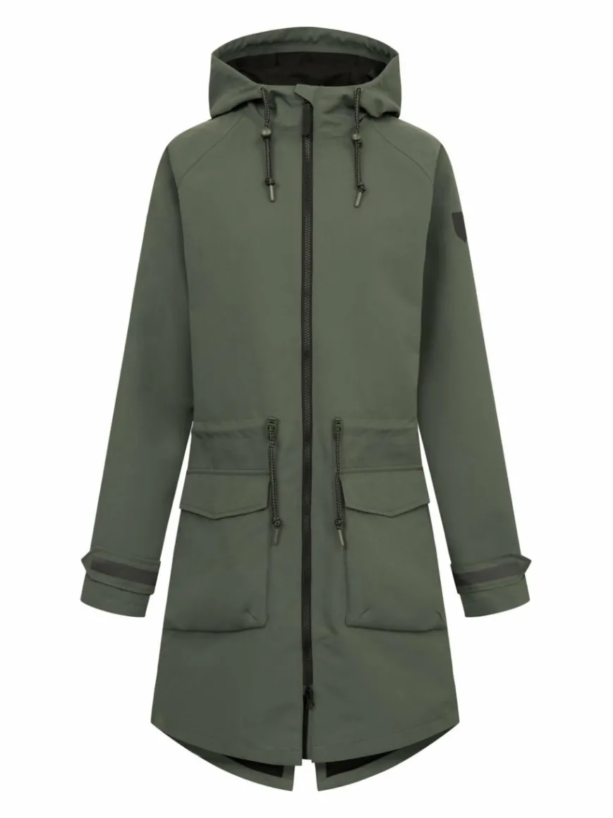 Derbe Jacken & Westen*Damen Regenmantel oliv uni